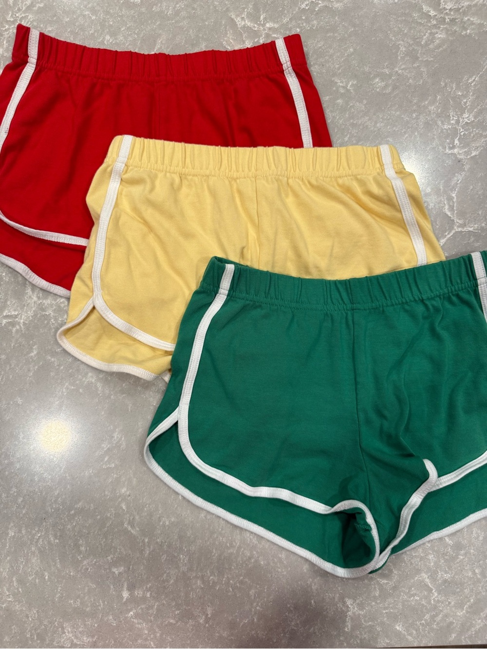 No Boundaries XXS Retro Dolphin Shorts Lot Red Yellow Green 3 Pairs LIKE NEW